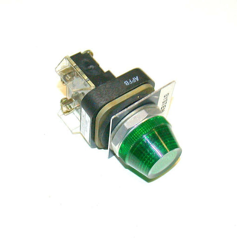 GREEN ALLEN BRADLEY 30.5 MM  PILOT LIGHT MODEL  800T-Q24