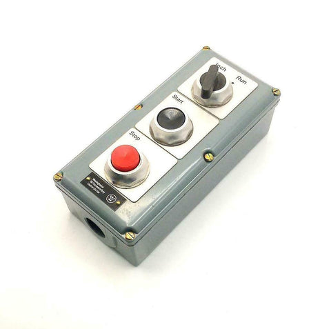 New Westinghouse  PB1ED3Z  Inch/Run/Start/Stop Push Button Station Enclosure