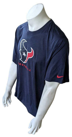 Nike Dri-Fit Men's NFL Houston Texans Football Navy Short Sleeve Shirt Size XXL