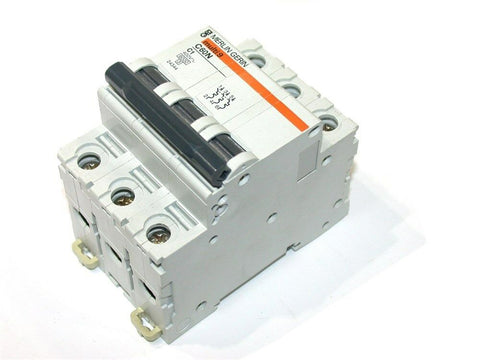 UP TO 2 NEW MERLIN GERIN 1 AMP 3 POLE TYPE C CIRCUIT BREAKER DIN MOUNT 24344