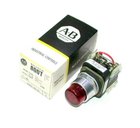 New Allen Bradley  800T-QT10R  Red Pilot Light Pushbutton Series T
