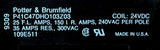 Potter & Brumfield P41C47DHO103Z03 4-Pole Contactor 24 VDC 25 Amps