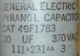 GENERAL ELECTRIC GE 49F1783 PYRANOL CAPACITOR 10 UF 370 VAC