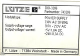 Lutze 743206 DIO-3206 Power Supply Module 230VAC 50/60HZ