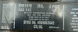 Westinghouse EHB3070 3 Pole Circuit Breaker 70A 480VAC