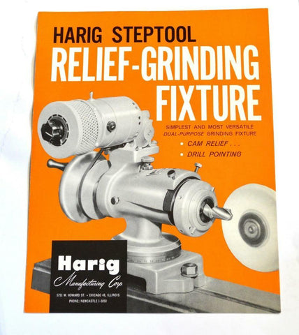HARIG A-462 RELIEF GRINDING FIXTURE BROCHURE