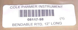 New Cole Parmer  08117-98   Bendable RTD Temperature Probe 12" 100 Ohm