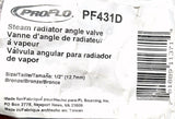 ProFlo PF431D 1/2" Bronze Steam Radiator Angle Valve