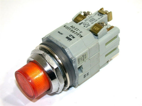 UP TO 13 IDEC AMBER ILLUMINATED 120V PUSHBUTTONS ALD29911DN-A-120V