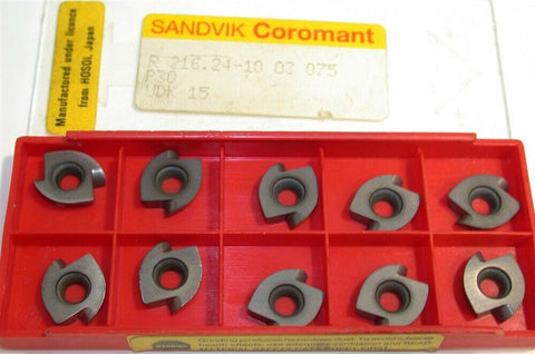 Lot of 10 New Sandvik Indexable Carbide Inserts R216.24-10 03 075