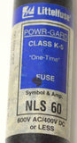LITTELFUSE  NLS 60  POWR-GARD ONE-TIME FUSE 60 AMP 600 VAC