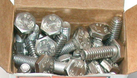 NEW BOX OF 25 GENERIC 1/4-20 X 3/4 HEX HEAD CAP SCREWS S31600