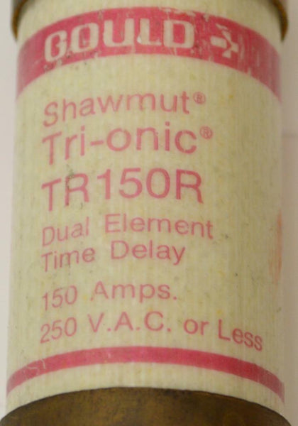 GOULD SHAWMUT TR150R TRI-ONIC TIME DELAY FUSE 250 VAC 150 AMP