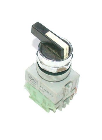 IDEC   ASW2L10   2-POSITION MAINTAINED SELECTOR SWITCH 1 N.C.