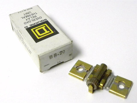 BRAND NEW SQUARE D OVERLOAD THERMAL UNIT HEATING ELEMENT MODEL B8.20 (3 AVAIL.)