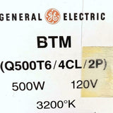General Electric GE BTM Halogen Lamp Bulb 500 Watts 120 Volts