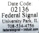 Federal Signal Electraray 225-120A Rotating Beacon Light Red 4N43 120V 60Hz