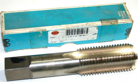 Besly 1 1/4"-8 NS L.H. 4 Flute Bottom Tap L2793 New