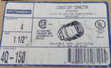 Pack of (4) O-Z / Gedney 4Q-150 LiquidTight Straight Connector 1-1/2" Iron