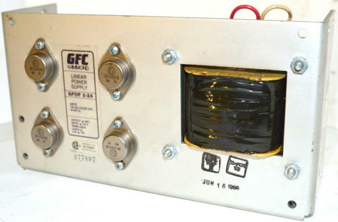 GFC HAMMOND GFOF3-24 LINEAR POWER SUPPLY  24 VDC @ 4.8 AMPS