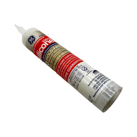 Lot of (2) General Electric 10.2 OZ 100% Clear Silicone Caulk Kitchen/Bath