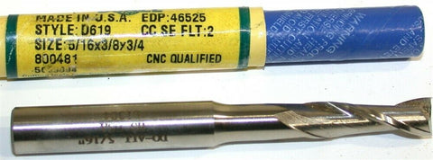 Up to 3 New DoAll 5/16" Diameter 3/8" Shank 2 Flute HSS X long End Mills 46525