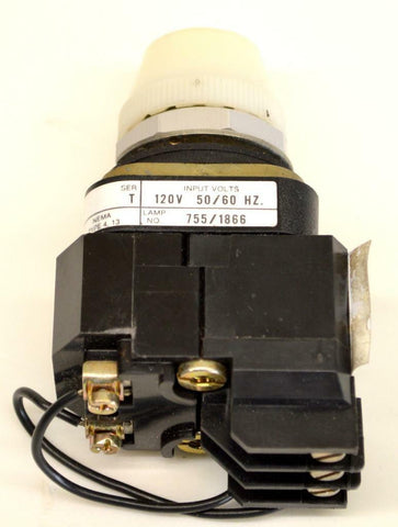 Allen Bradley 800T-N296 Series T Pilot Light White W/ Relay Module