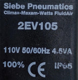 Siebe Pneumatics 2EV105 2-Way Solenoid Valve Coil 110V 50/60HZ 4.5VA Ma