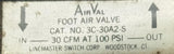Linemaster AirVal 3C-30A2-S Foot Air Valve 30CFM @ 100PSI