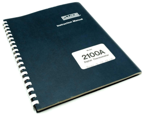 Fluke Model 2100A Digital Thermometer Instruction Manual