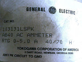 GENERAL ELECTRIC GE 103131LSPK AC AMMETER 0-100 AC AMPERES