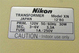 Nikon XN Transformer 120 VAC Input 3.3 Amps