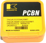 Kennametal 24260175 PCBN Tipped Inserts TNGA160412S01020MT KB9610 New