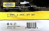 Hubbell FPL260 6-Port 2-Gang Off White Premise Wiring Plate
