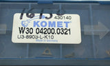 Lot of 10 New Komet Indexable Carbide Inserts for MicroKom W30 04200.0321