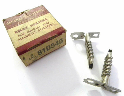 NEW GENERAL ELECTRIC GE OVERLOAD THERMAL HEATING ELEMENT MODEL 81D546 (2 AVAIL.)