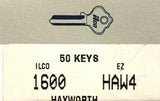 Ilco 1600 HAW4 Key Blanks Box of 50