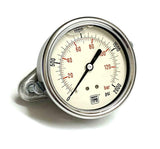 Nuova Fima HC1P-140P Liquid Filled Pressure Gauge 0-2000 PSI 1/4" NPT (2 Avail.)