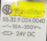 Finder 55.32.9.024.0040 Relay 10A -250V 24VDC W/ 94.84.1 Socket 12A 300VAC