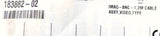 National Instruments 183882-02 BNC Coaxial Video Cable Assembly 2m