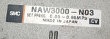 SMC NAW3000-N03 Pneumatic Regulator .05-0.85MPa