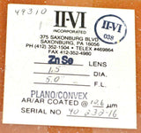 II-VI INFRARED 49310 ZNSE LENS 1.5" DIAMETER X 5" FL AR COATED @ 10.6 UM