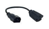 Lot of 5 Black Box EPXR15 PC Adapter Cord IEC 320 To NEMA 5-15R Female Connector