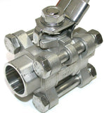 UP TO 24 NEW 3 PIECE STAINLESS STEEL LOCK OUT BALL T50 VALVES 1/2 CF8M 1000 WOG