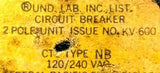 Federal Pacific Electric NB2100 2 Pole Circuit Breaker 100A 240VAC 1 Ph. Bolt-On