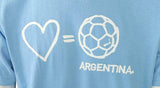 Puma Men's Love Equals Soccer Argentina Blue Short Sleeve Shirt Size Large