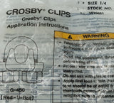 Crosby Clips G-450 Red-U-Bolt 1/4" 2NC