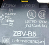 Telemecanique ZBV-B5 Orange Illuminated Push Button Switch Low Grease Alarm 24V