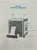Climet CI-236/237 Digital Printer Operating Manual And Drawings For CI-236