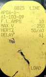 Airpax APG6-1-61-103-09 1 Pole Circuit Breaker 10A 250VAC 50/60HZ